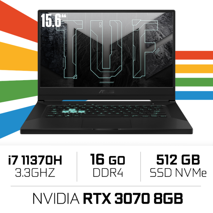ASUS TUF DASH FX516PR Intel Core i7 11370H/16GB/512GB SSD/RTX3070 8...
