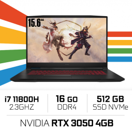 MSI Katana GF66 11UC i7-11800H/16GB/512GB SSD/RTX3050 4GB/15.6'' 14...