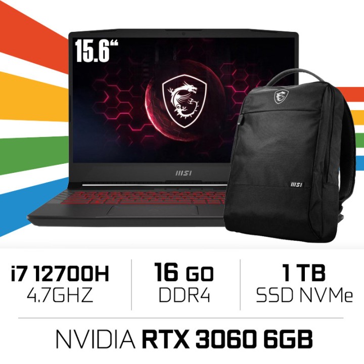 MSI Pulse GL66 12UEK i7-12700H/16GB/1TB SSD/RTX3060 6GB/15.6'' 240H...