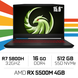 MSI Bravo 15 B5DD-299XMA Ryzen R7-5800H/16GB/512GB SSD/RX 5500M 4GB...