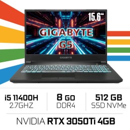 Gigabyte G5 MD i5 11400H/8GB/512GB SSD/RTX3050Ti 4GB/15.6'' 144Hz P...