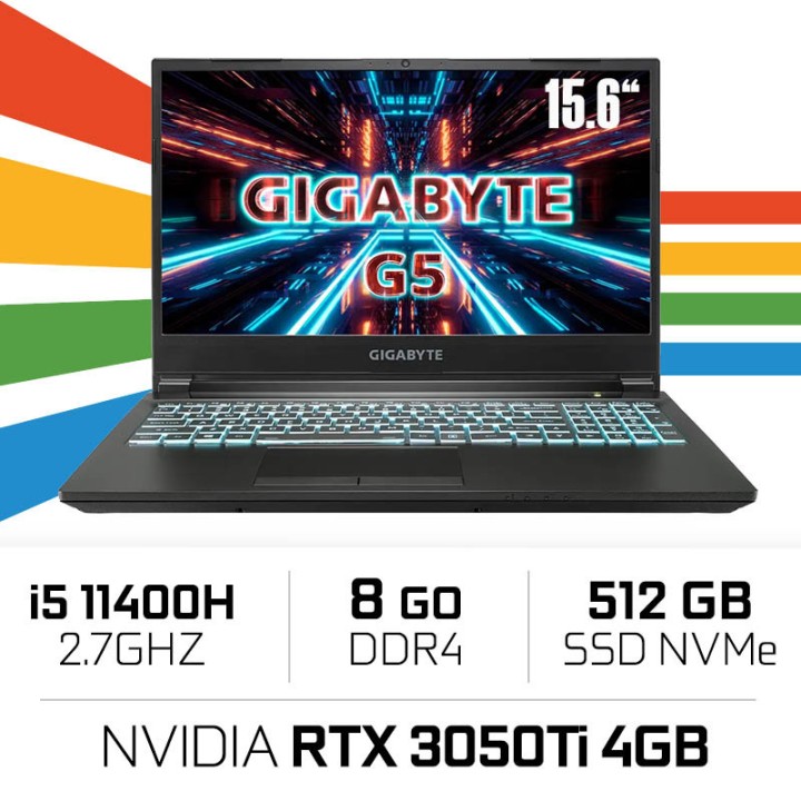 Gigabyte G5 MD i5 11400H/8GB/512GB SSD/RTX3050Ti 4GB/15.6'' 144Hz P...