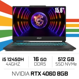 MSI CYBORG 15 A12VF i5-12450H/16GB/512GB SSD/RTX4060 8GB/15.6'' 144...