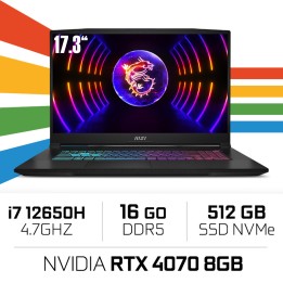MSI Katana 17 B12VGK-408 i7-12650H/16 Go/512 Go SSD/RTX4070/17,3" 1...