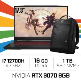 MSI GF76 Katana 12UG i7-12700H/16GB/1TB SSD/RTX3070 8GB/17.3'' 144H...