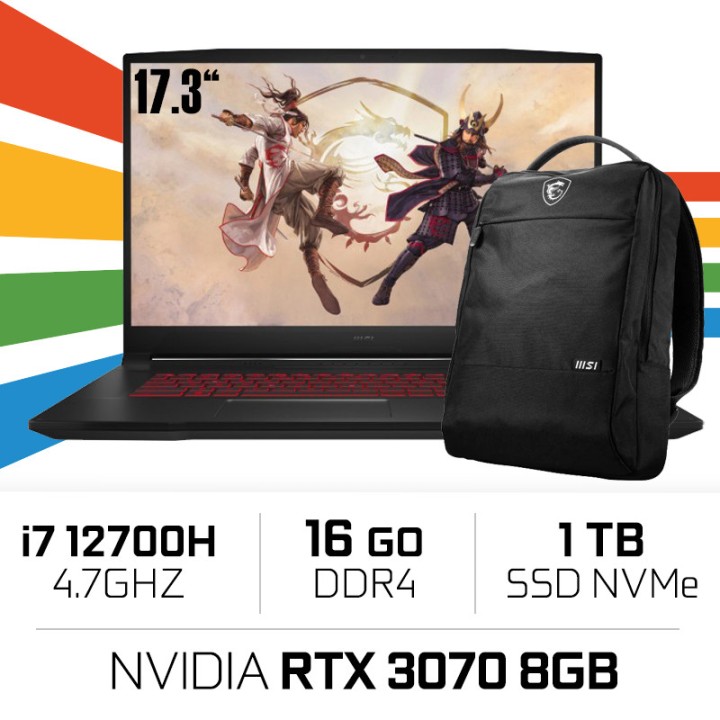 MSI GF76 Katana 12UG i7-12700H/16GB/1TB SSD/RTX3070 8GB/17.3'' 144H...