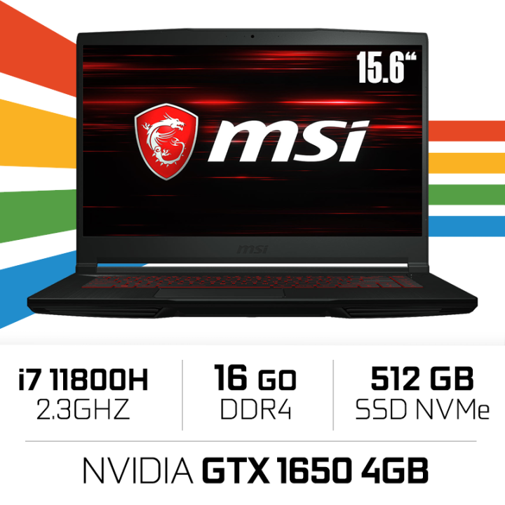 MSI GF63 11SC (THIN) i7-11800H/16GB/512GB SSD/GTX1650 4GB/15.6'' W1...