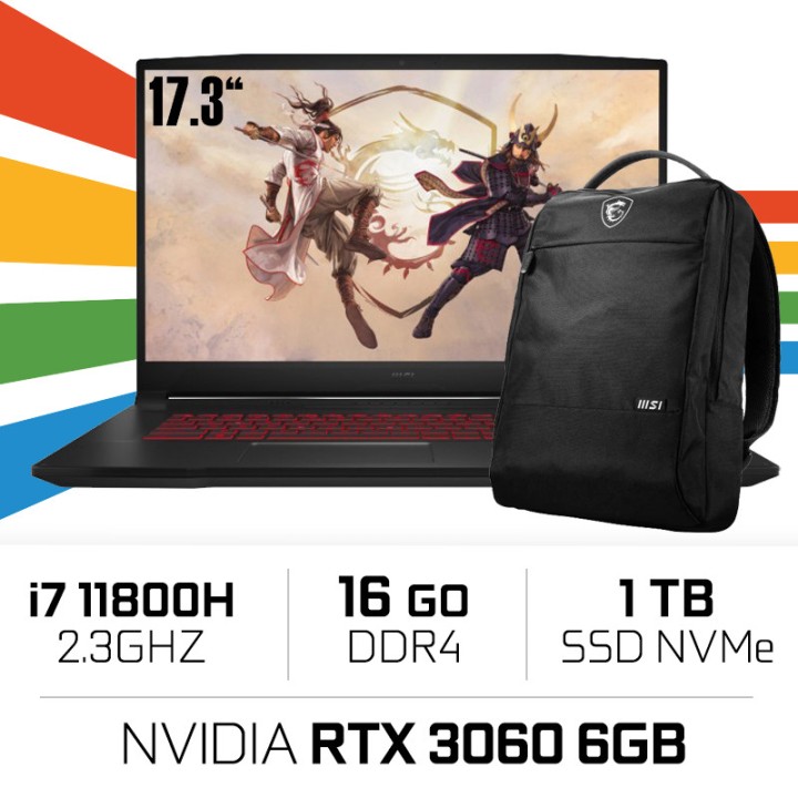 MSI GF76 Katana 11UE i7-11800H/16GB/1TB SSD/RTX3060 6GB/17.3'' 144H...