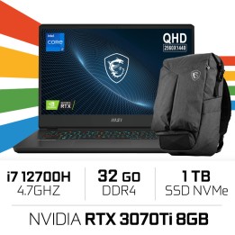 MSI Vector GP66 12UGS i7-12700H/32GB/1TB SSD/RTX3070 Ti 8GB/15.6'' ...