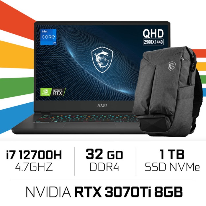 MSI Vector GP66 12UGS i7-12700H/32GB/1TB SSD/RTX3070 Ti 8GB/15.6'' ...