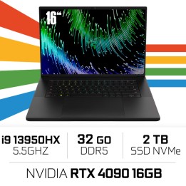 Razer Blade 16 i9-13950HX/32GB/2TB SSD/RTX4090 16GB/16'' Dual UHD+F...