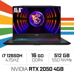 MSI GF63 12UCX THIN i7-12650H/16GB/512GB SSD/RTX2050 4GB/15.6'' Win...