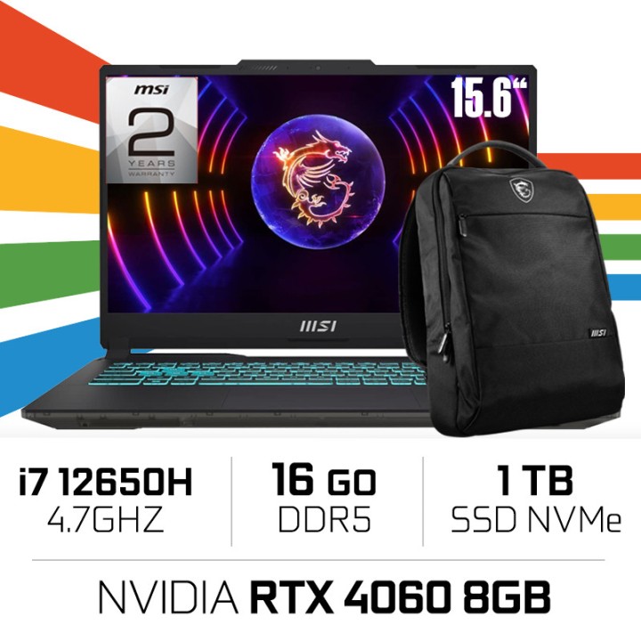MSI CYBORG 15 A12VF i7-12650H/16GB DDR5/1TB SSD/RTX4060 8GB/15.6'' ...
