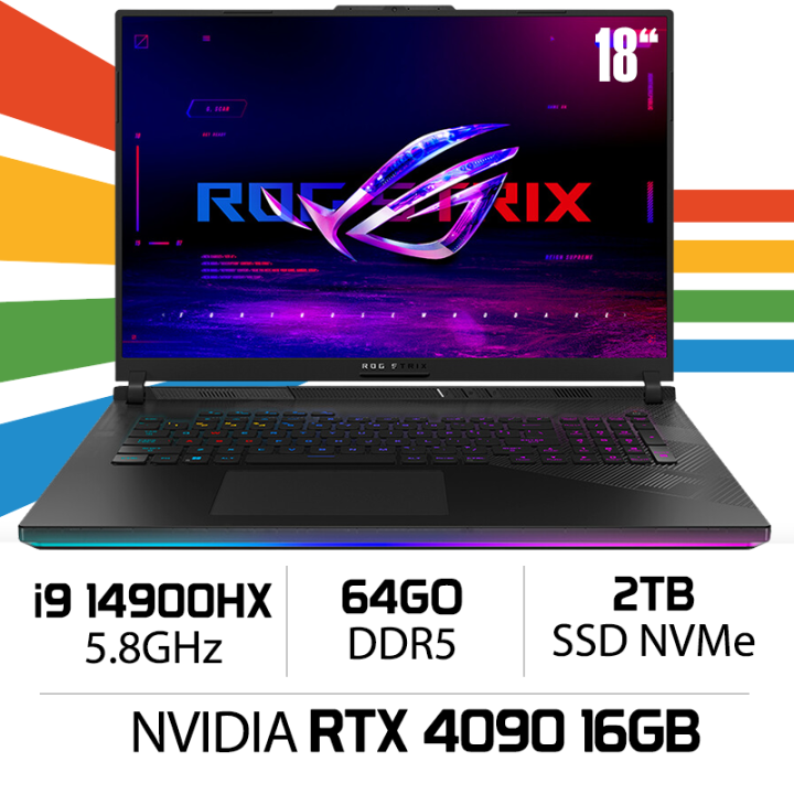 ASUS ROG STRIX SCAR 18 ( 2024 ) i9 14900HX/64GO/2TB/RTX 4090/18" PC...