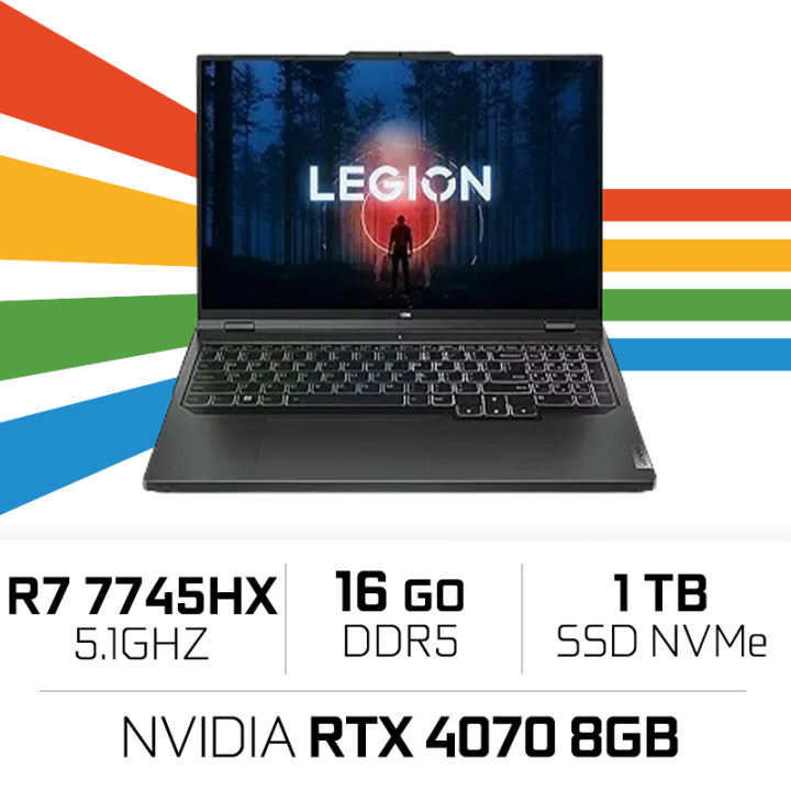 Lenovo Legion Pro 5 16ARX8 R7 7745HX/16GB/1TB SSD/RTX4070/16'' 240H...