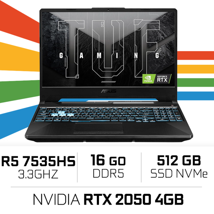 ASUS TUF Gaming AMD Ryzen 5 7535HS/16GB DDR5/512GB SSD/RTX2050 4GB/...