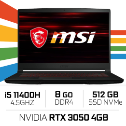 MSI GF63 THIN i5-11400H/8GB/512GB SSD/RTX3050 4GB/15.6'' 144Hz PC P...