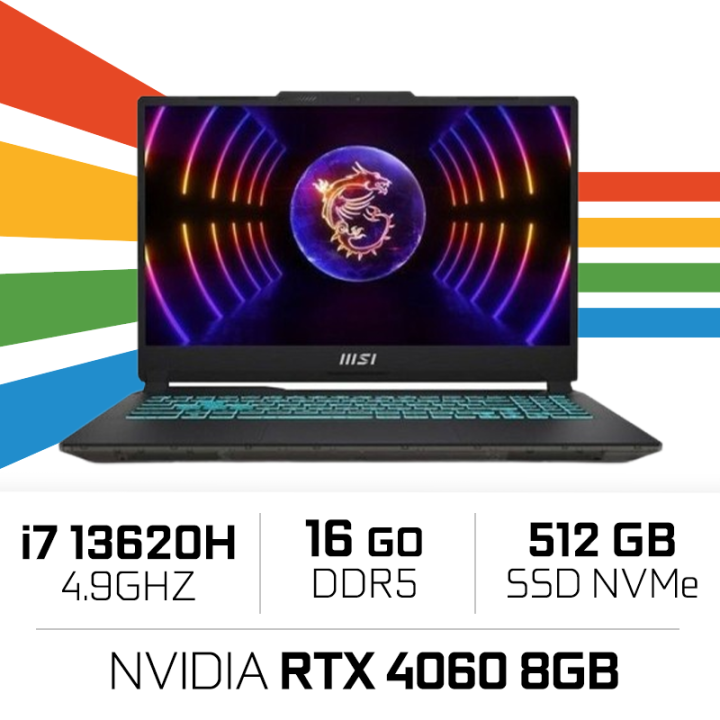 MSI CYBORG 15 A13VF-828XES i7 13620H/16GB DDR5/512GB/RTX4060 8GB 15...