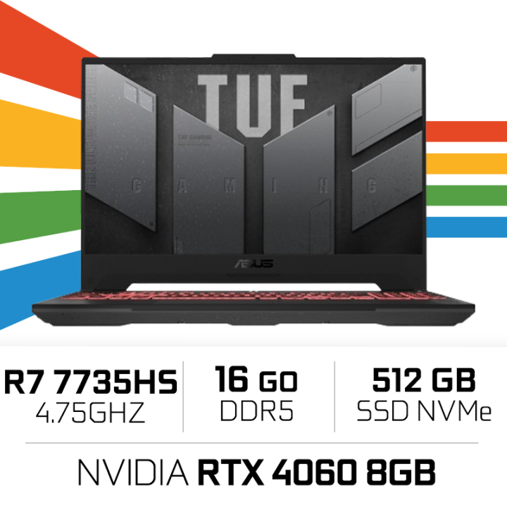 ASUS TUF GAMING A15 TUF507NV-LP018 AMD Ryzen R7 7735HS/16GB/512GB S...