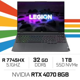 Lenovo Legion Pro 5 16ARX8 R7 7745HX/32GB/1TB SSD/RTX4070/16'' 240H...