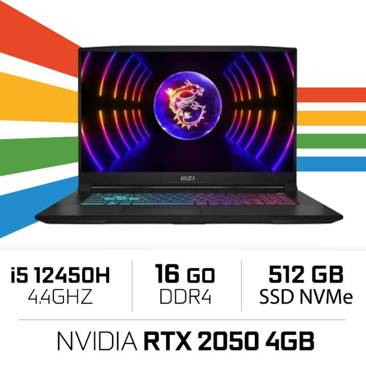 MSI Thin GF63 12UCX i5-12450H/16GB/512GB SSD/RTX2050 4GB/15.6'' PC ...