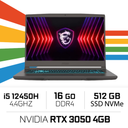 MSI Thin 15 B12UC i5-12450H/16GB/512GB SSD/RTX3050 4GB/15.6'' PC Po...
