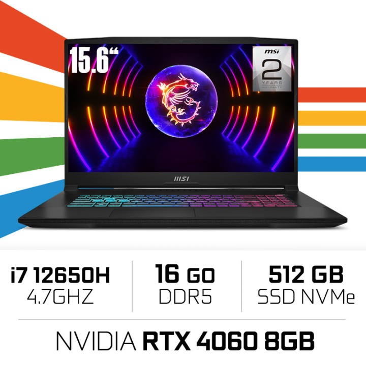 MSI Cyborg 15 A12VF-1281XMA i7-12650H/16GB/512GB SSD/RTX4060 8GB/15...
