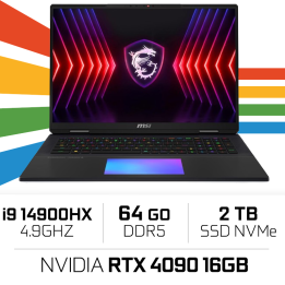 MSI Titan 18 HX A14VIG-006FR i9-14900HX/64GB/2TB SSD/RTX4090 16GB/ ...