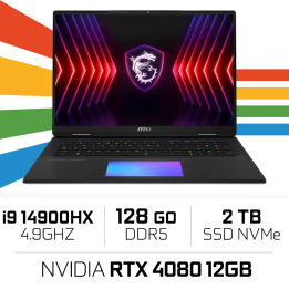 MSI Titan 18 HX A14VHG-076ES i9-14900HX/128GB/2TB SSD/RTX4080 12GB/...
