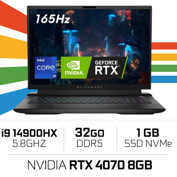 Dell Alienware M18 R2 Intel Core i9-14900HX/32GB/1TB SSD/RTX4070/18...