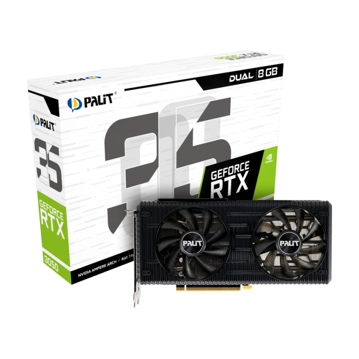 PALIT GeForce RTX 3050 DUAL 8GB GDDR6 Cartes graphiques Palit Maroc