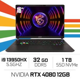 MSI Vector GP68 HX 13VH-075FR i9-13950HX/32GB DDR5/1TB SSD/RTX4080 ...
