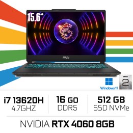 MSI CYBORG 15 A13VF-1474MA i7 13620H/16GB DDR5/512GB/RTX4060 8GB/15...
