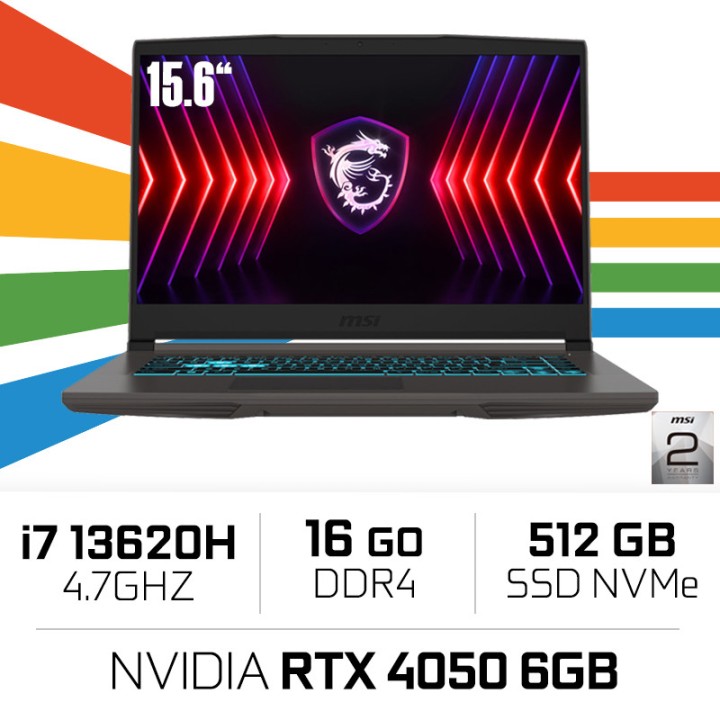 MSI THIN B13VE-2473XMA i7 13620H/16GB DDR4/512GB/RTX4050 6GB 15.6" ...