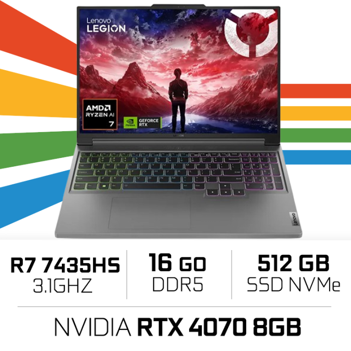 Lenovo Legion Slim 5 16ARP9 R7 7435HS/16GB/512GB SSD/RTX4070/16'' P...