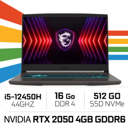 MSI THIN 15 B12UCX-1682XES i5-12450H/16GB DDR4/512GB SSD/RTX2050 /1...