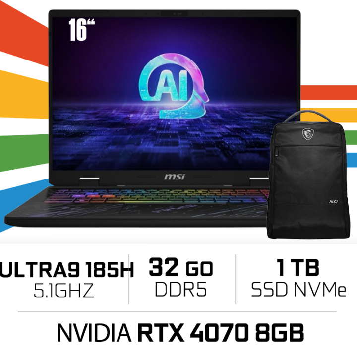 MSI PULSE 16 AI C1VFKG-082MA Intel Ultra 9 185H/32GB DDR5/1TB SSD/R...