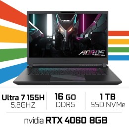 Aorus 15 BKG-13FR794CD Ultra7 155H/16GB DDR5/1TB SSD/RTX4060 8GB/15...