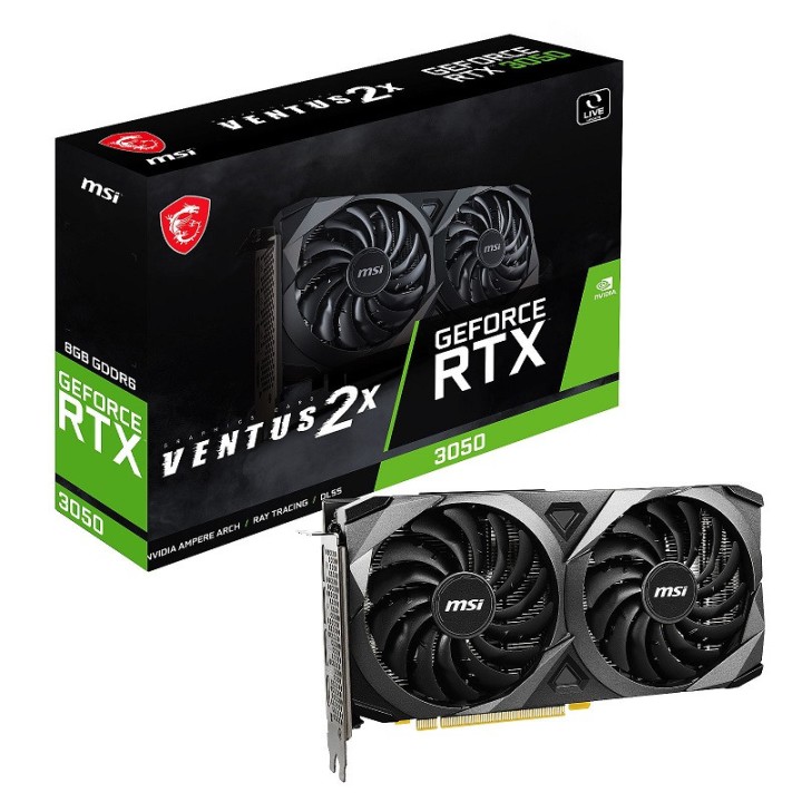 MSI GeForce RTX 3050 VENTUS 2X OC 8GB GDDR6 Cartes graphiques MSI M...