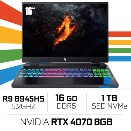 ACER Nitro 16 AN16-42-R83R AMD Ryzen 9 8945HS/16GB/1TB SSD/RTX4070 ...