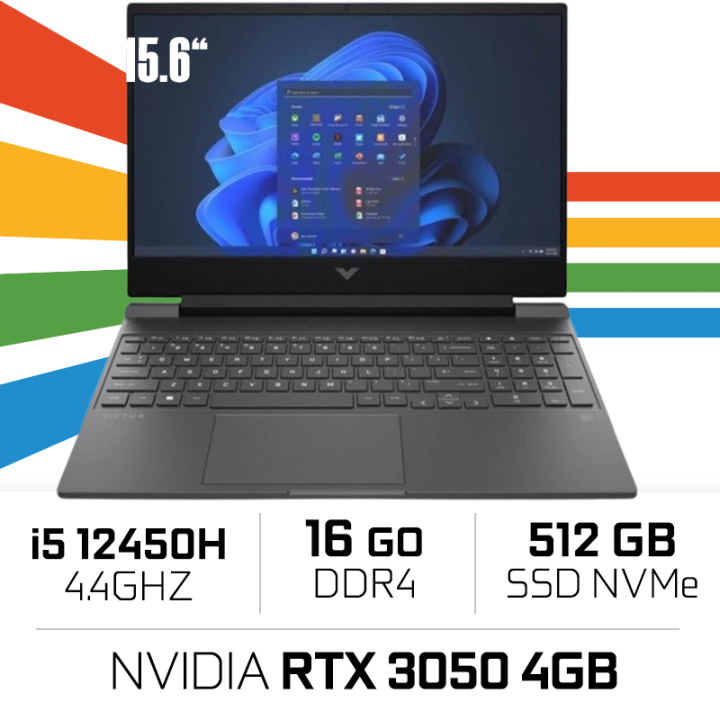 HP Victus 15-fa0085nf I5-12450H/16GB/512GB SSD/RTX 3050 4GB/15.6'' ...