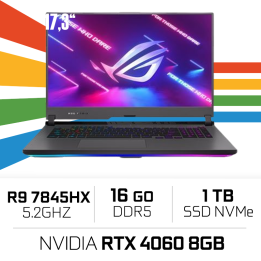 ROG STRIX-G17-G713PV-HX054W AMD Ryzen 9 7845HX/16GB DDR5/1TB SSD/RT...
