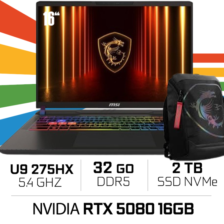 MSI VECTOR 16 HX AI A2XWIG-417MA Ultra 9-275HX/32GB DDR5/2TB SSD/RT...