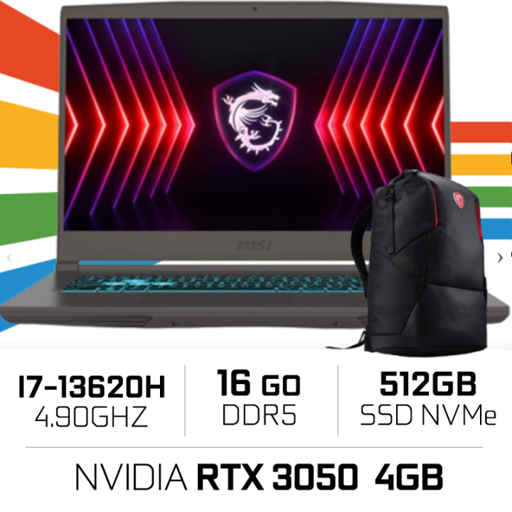 MSI THIN 15 B13UC-2658MA i7-13620H/16GB DDR4/512GB SSD/RTX 3050/15....