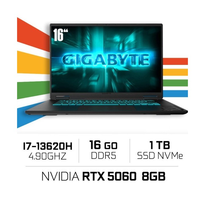 GIGABYTE GAMING A16 CVHI3FR894SD Intel i7-13620H/16GB DDR5/1TB SSD/...
