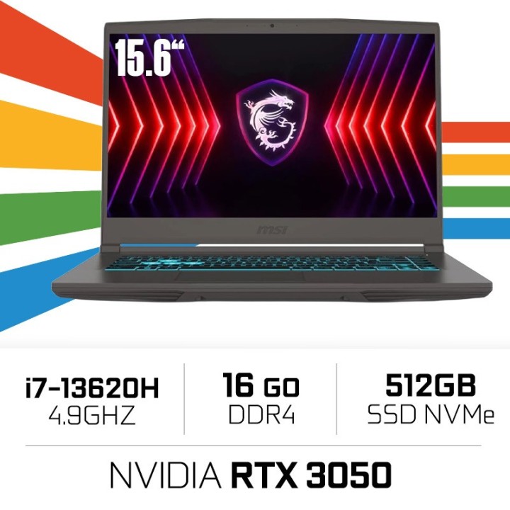 MSI Thin B13UC-3233XMA i7-13620H/16GB DDR4/512GB SSD/RTX 3050/15.6"...