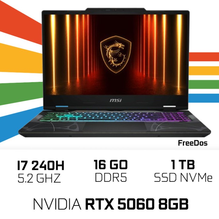 MSI CYBORG 15 B2RWEKG-096XMA Intel Core 7 240H/16GB DDR5/1TB SSD/RT...