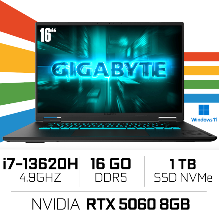 Gigabyte GAMING A16 CVH-I3FR894SS Intel i7-13620H/16GB DDR5/1TB SSD...