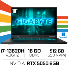 Gigabyte GAMING A16 CTH-I3FR893SS Intel i7-13620H/16GB DDR5/512Go S...