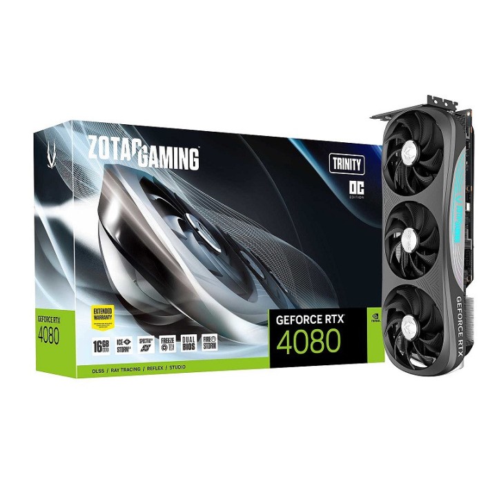 ZOTAC GeForce RTX 4080 Trinity OC 16GB GDDR6X Cartes graphiques Zot...